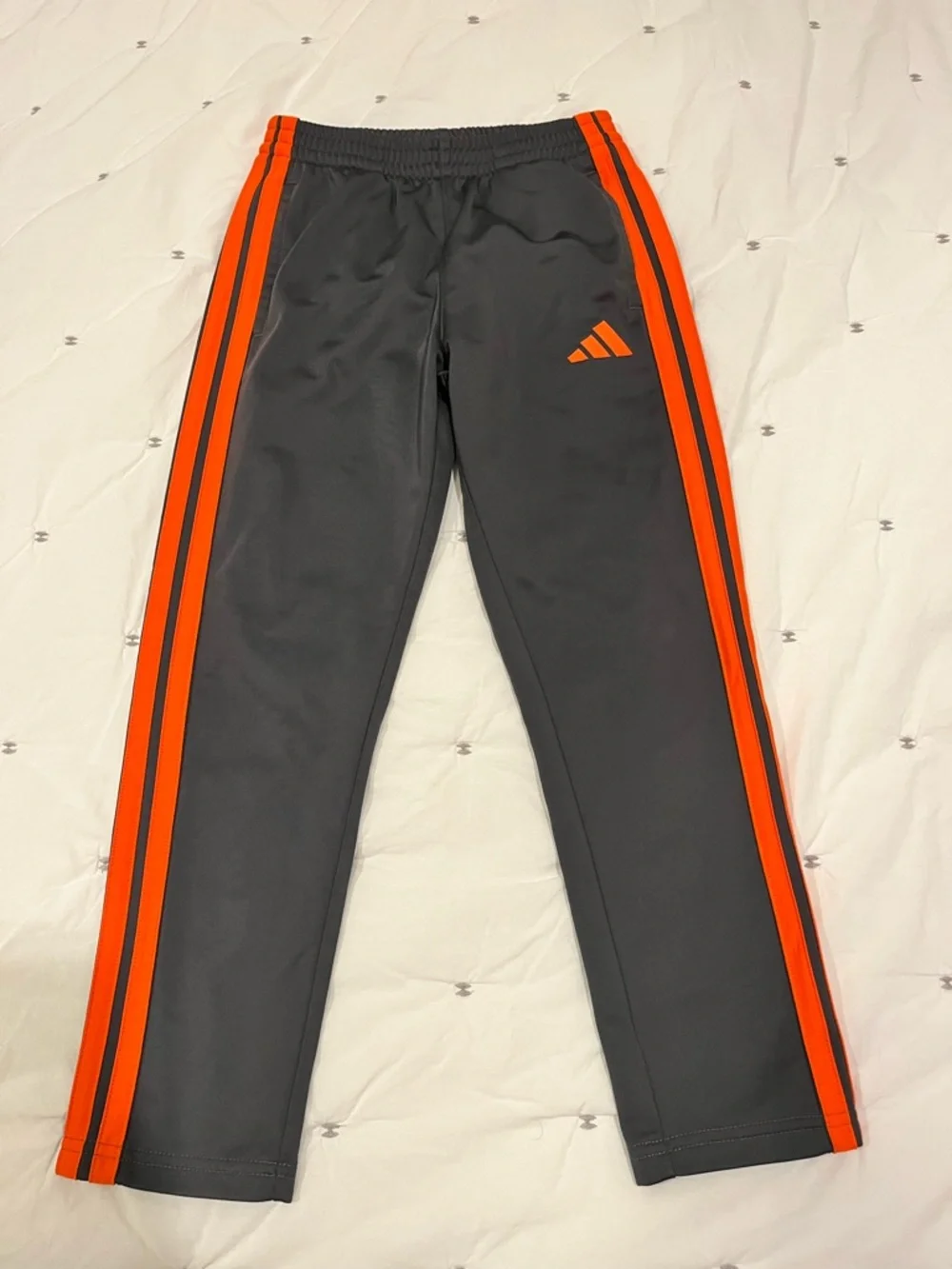 Adidas Boys Size 7 Orange Fleece Pullover & Track Pants 2-Piece Set
